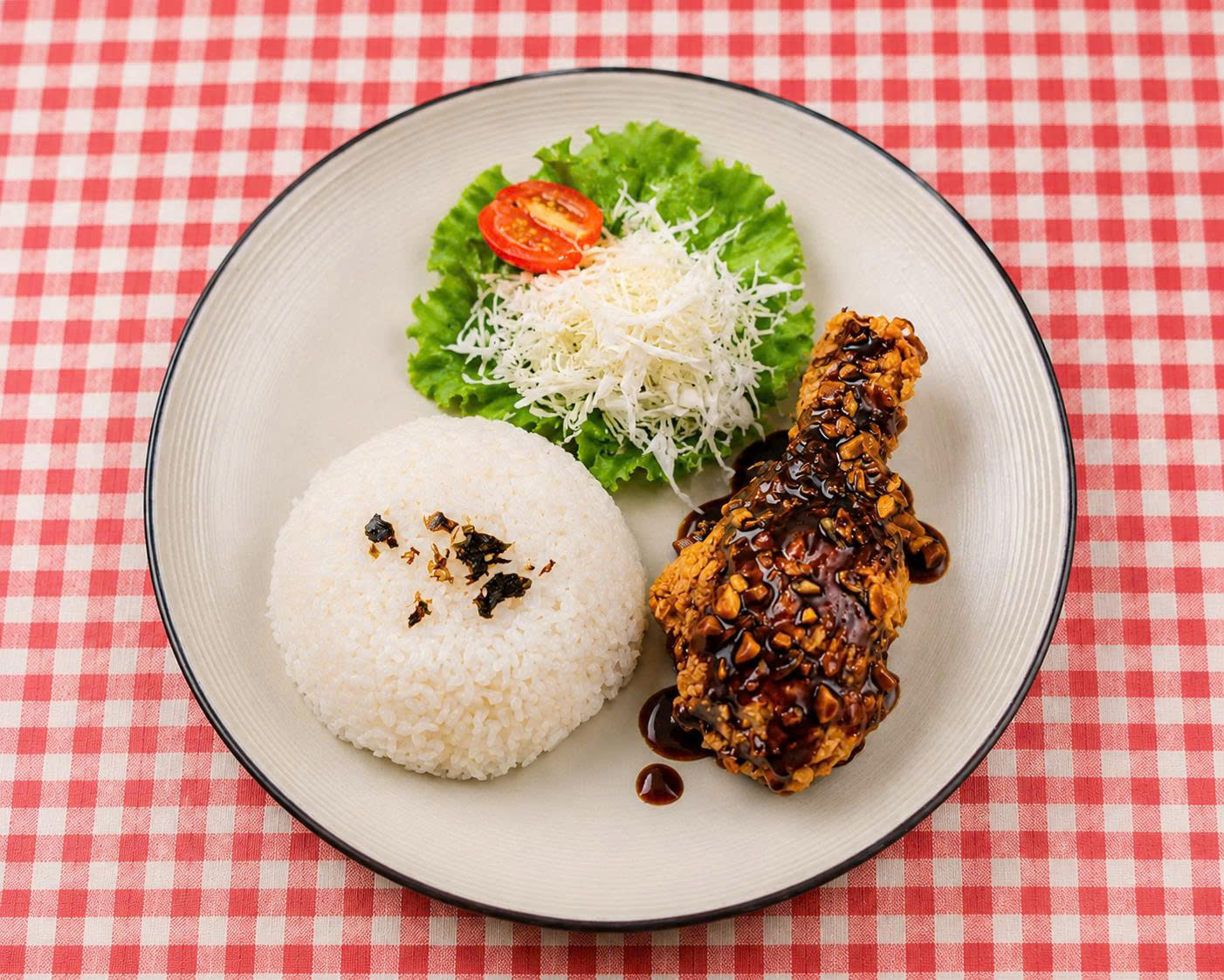 Cơm đùi sốt Nấm