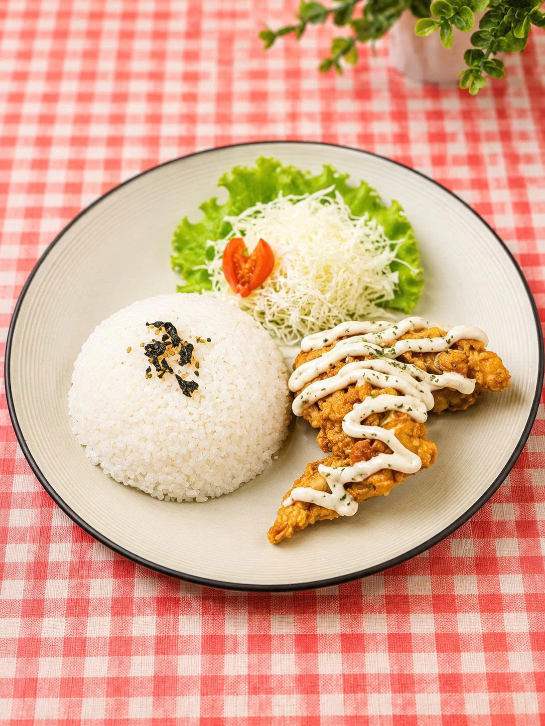 Cơm đùi sốt Tỏi
